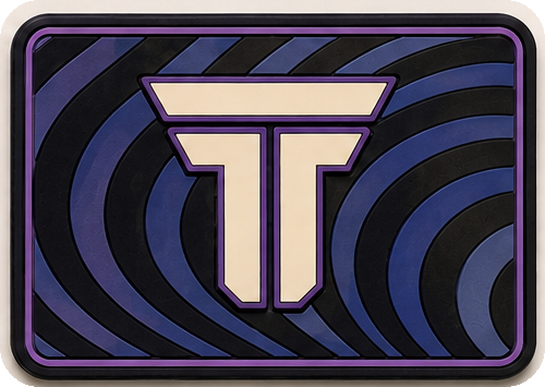 Purple Wave T patch, concentric purple waves behind the TRPHY mark
