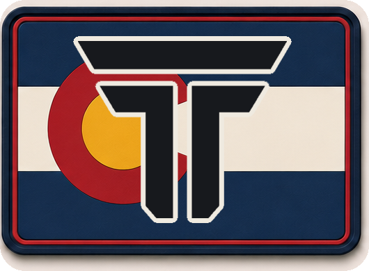 Colorado T patch, Colorado flag behind the TRPHY mark