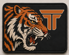 Tiger patch, roaring tiger head in orange and cream with an orange TRPHY mark