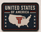 United States of America patch, map of the country with the TRPHY mark