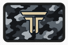 Camo Urban Night patch, grey and black blob camo with the TRPHY mark